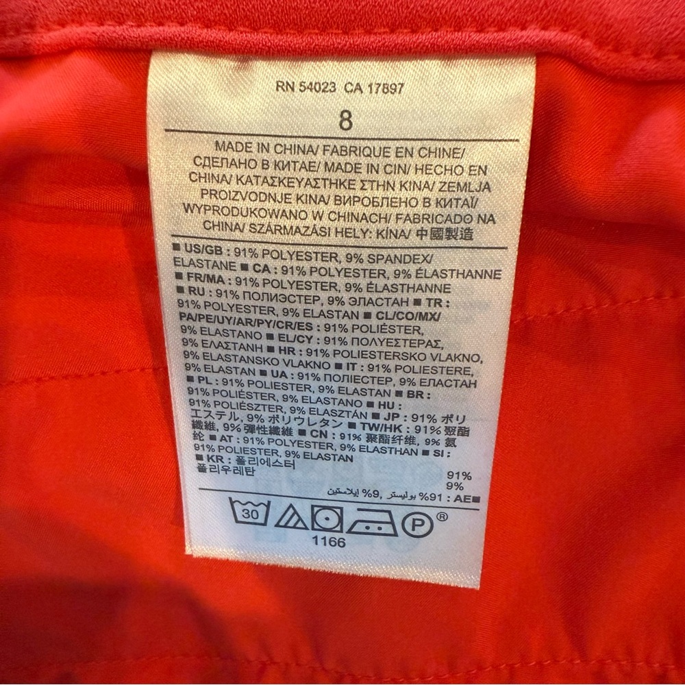 NWT Banana Republic Polyester Orange Shorts 2 Pockets Women’s Size 8 Inseam 5” - Picture 8 of 10